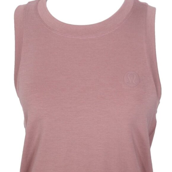 Lululemon Women's Small Pink Twilight Rose Cotton-Blend Logo Training Tank Top - Picture 7 of 10